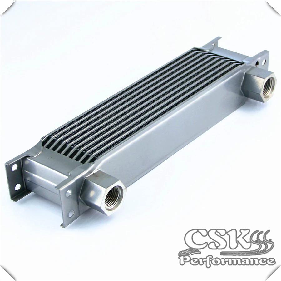 AN10 Female 10 Row Universal Oil Cooler 330 X 70 51mm 7/8-14 Threads Silver | Автомобили и мотоциклы