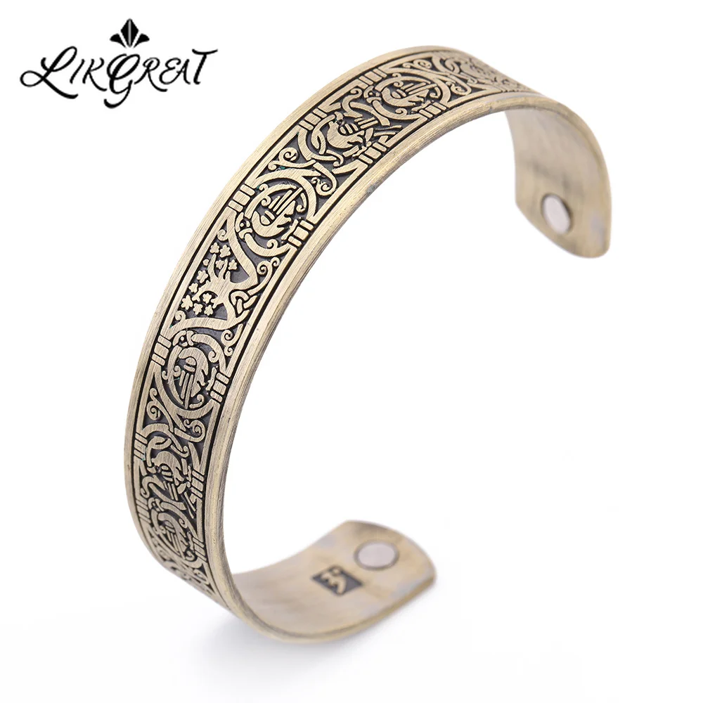 LIKGREAT Viking талисман Дерево Браслет жизни с металлической гравировкой Ворон Тотем