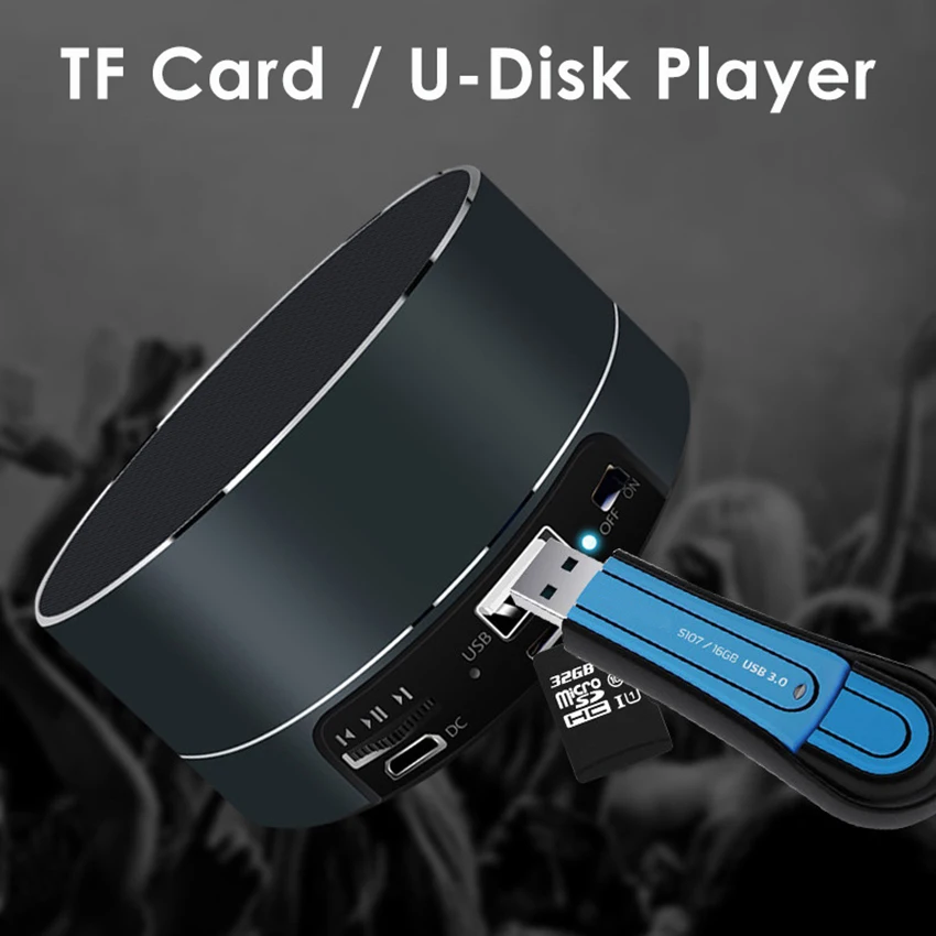 Aimitek A11 металлический bluetooth-динамик беспроводной портативный сабвуфер Super Bass FM Raido