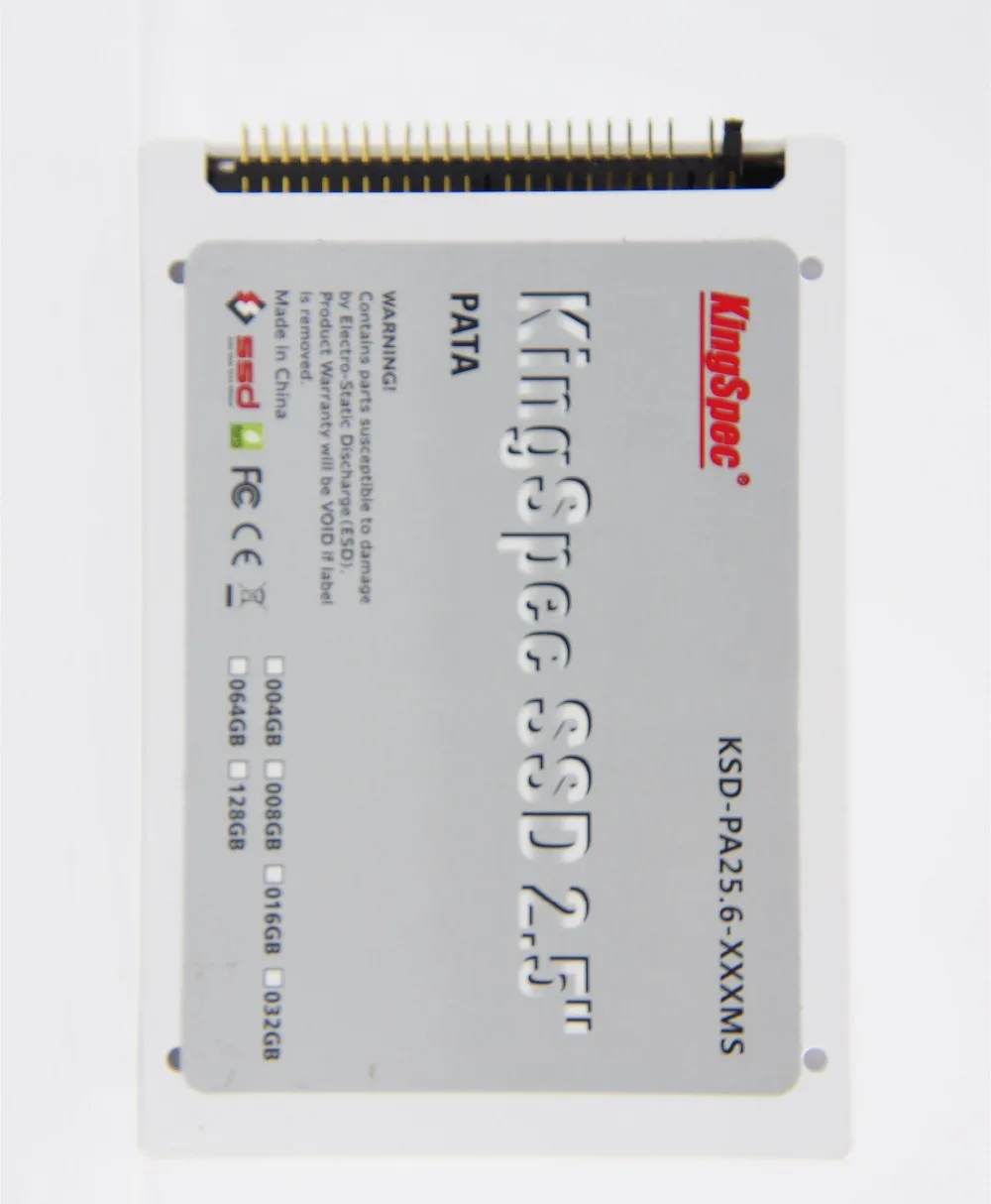 Kingspec 2.5 дюймов PATA hd ssd 64 ГБ MLC Solid State Disk Flash Жесткий Диск 60 IDE HDD ксд-pa25.6-064ms&gt |