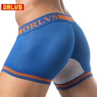 Трусы-боксеры мужские сетчатые с U-образным вырезом, пикантное нижнее белье, хлопковые трусы-плавки, шорты-боксеры, OR118, новинка