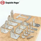 Универсальный угловой кронштейн из нержавеющей стали с винтом, угловой крепеж, угол 90 градусов, 10 шт.