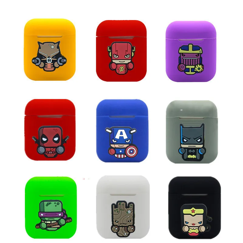 Чехол для беспроводных Bluetooth наушников Hero Cartoon силиконовый чехол Apple AirPods зарядный