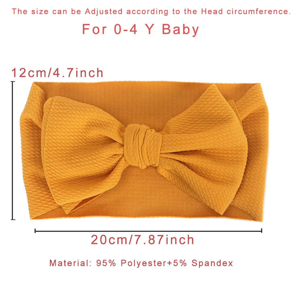 Детские повязки на голову с бантом Регулируемый мягкий тюрбан большим Широким