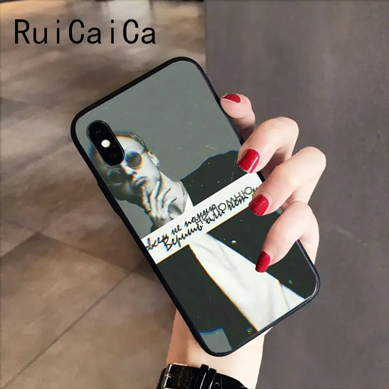 RuiCaiCa русский Рэппер Oxxxymiron DIY печать рисунок чехол для телефона iPhone 5 5Sx 6 7 7plus 8 8Plus X