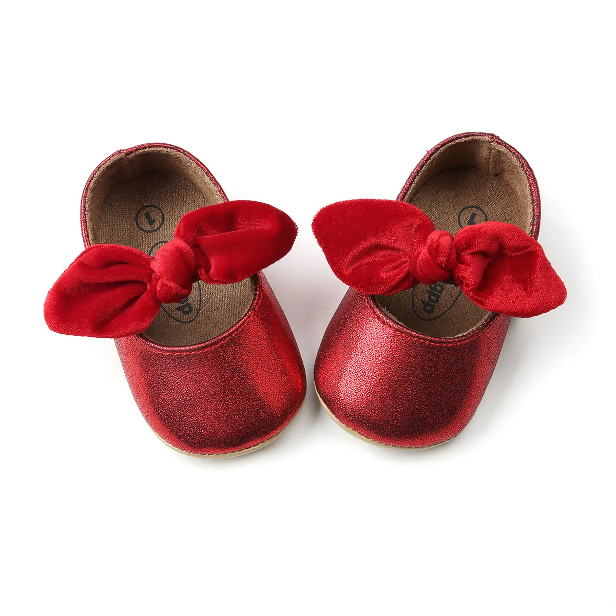 Милые кожаные туфли с бантиком для маленьких девочек красные белые черные