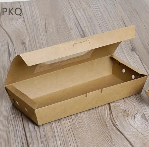 30 шт крафт-бумажная коробка с для пирожных окошком Свадебные Конфеты Подарочная