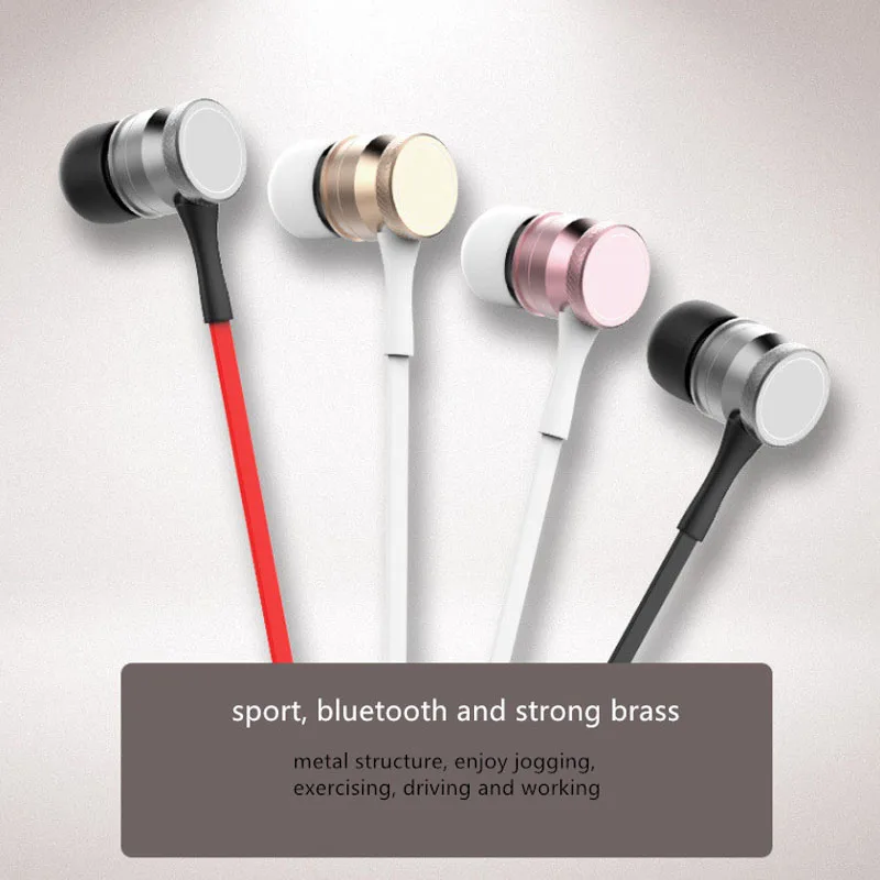 Розовое золото спорт Беспроводной наушники bluetooth вкладыши гарнитуры для девочек