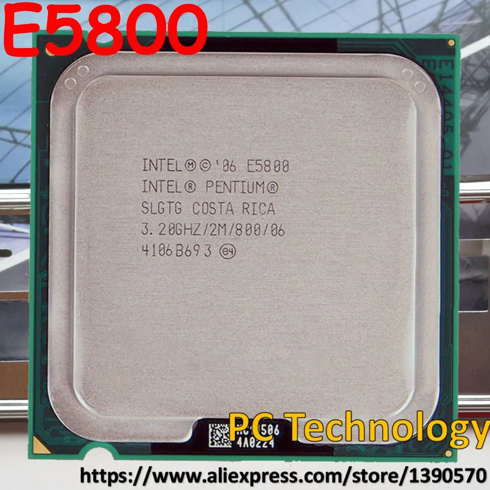 Оригинальный процессор Intel Pentium E5800 (2 Мб кэш памяти 3 20 ГГц 800 МГц LGA775 настольный
