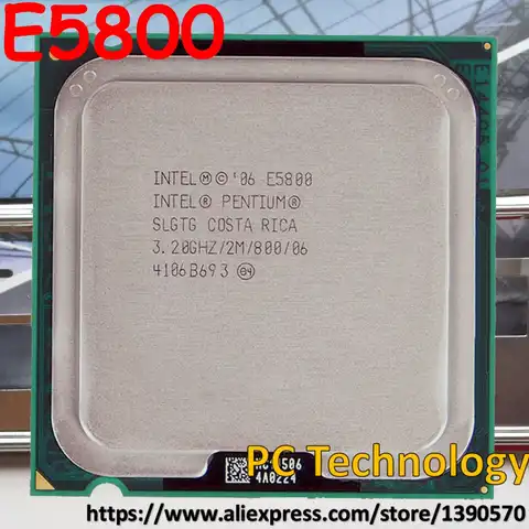 Оригинальный процессор Intel Pentium E5800 (2 Мб кэш-памяти, 3,20 ГГц 800 МГц LGA775, ЦП для настольного компьютера, бесплатная доставка