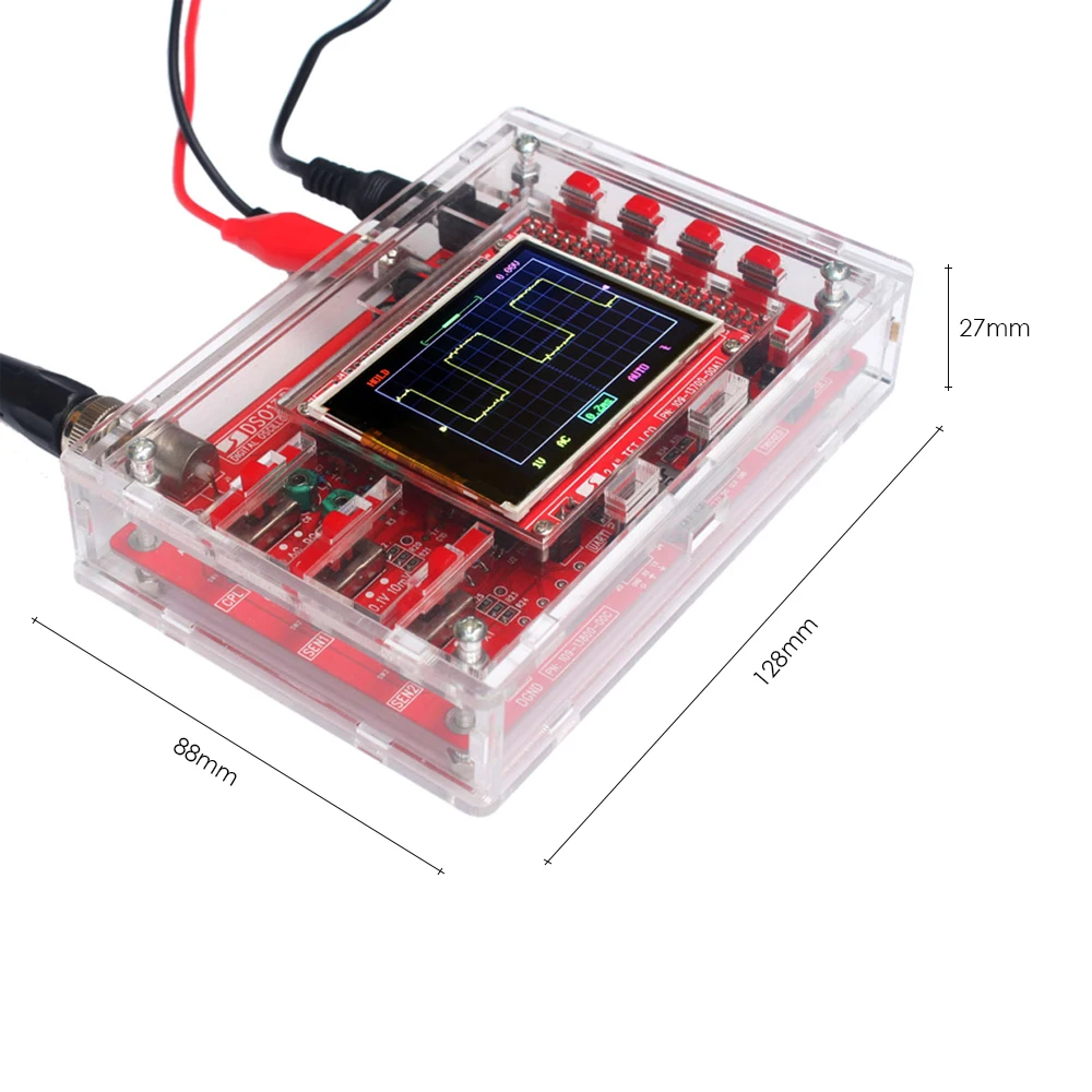 KKMOON DSO138 2 4 &quotTFT карманный цифровой осциллограф Набор DIY частей ручной + акриловый