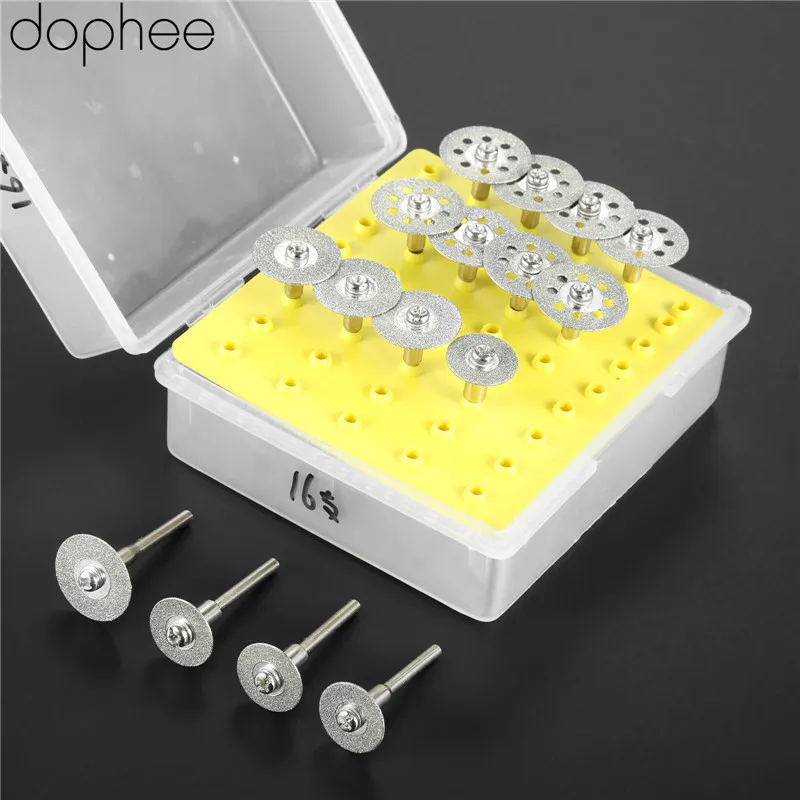 Dophee 16 шт. Dremel аксессуары алмазный режущий диск отрезное лезвие пилы набор колес