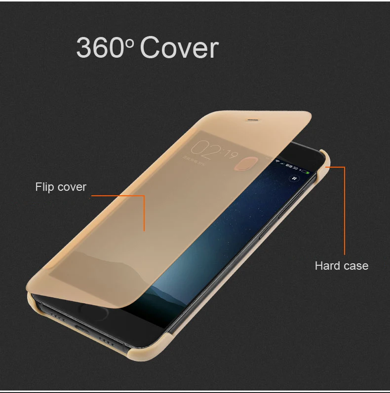 CAPSSICUM mi 6 кожаный чехол для Xiaomi mi 6 полупрозрачный флип-чехол с окошком для просмотра с функцией автоматического сна и пробуждения Жесткий противоударный