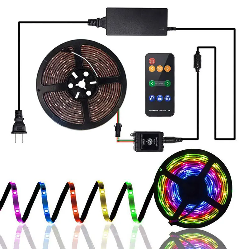 5 м 10 музыкальная Светодиодная лента для настроения RGB неоновая