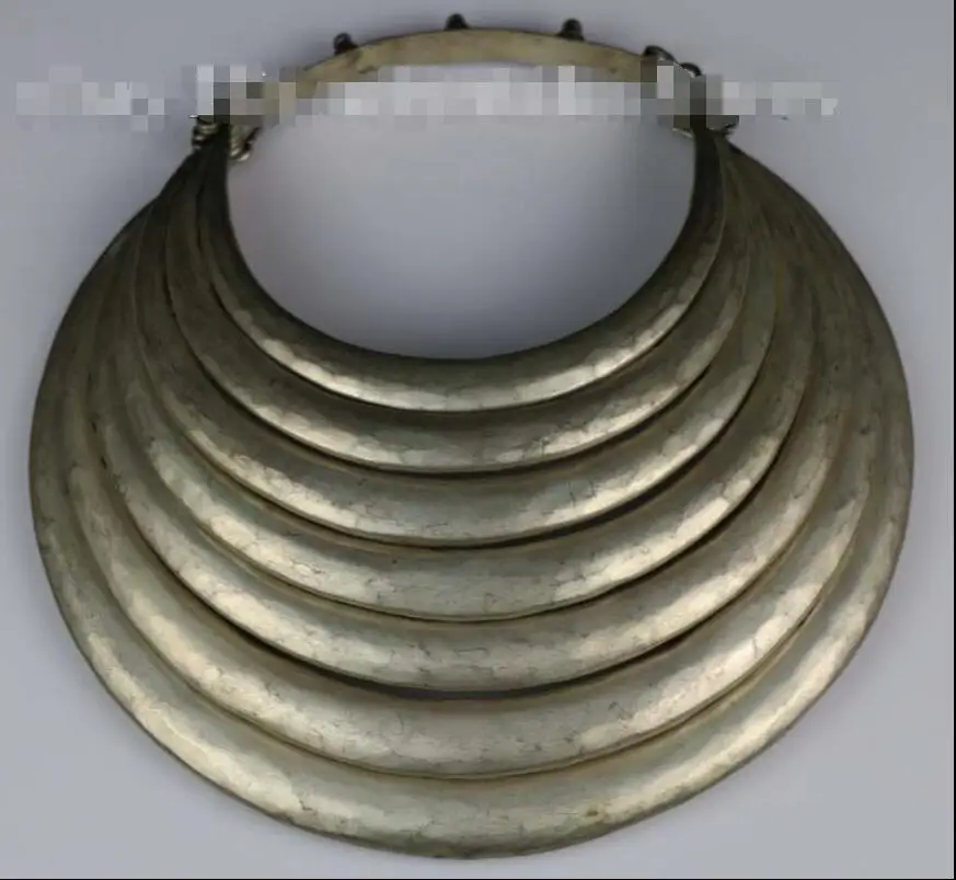 Этническое экзотическое китайское серебряное ожерелье ручной работы miao|silver