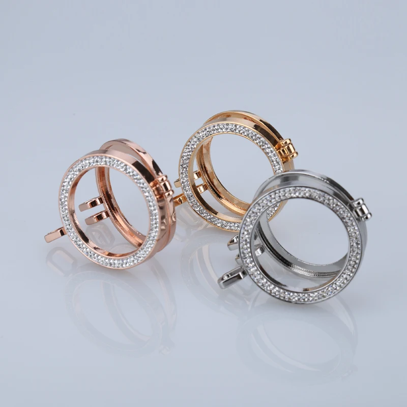 1 шт./компл. Новое поступление Сплав Кристалл Рамка монета ожерелье кулон мой 35 мм