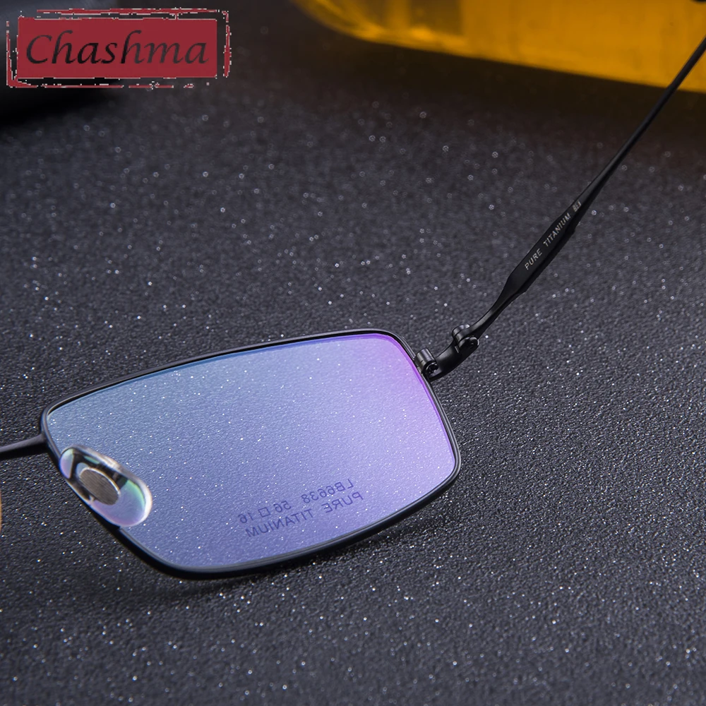 Мужская титановая оправа Chashma брендовая дизайнерская для очков очки мужчин|brand