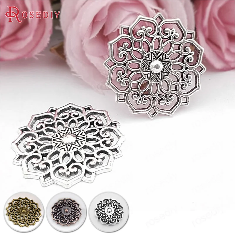 

20PCS 20MM 31.5MM Antique Style Color Zinc Alloy Big Decorative Flower Connect Charms Pendants Jewelry Findings Accessories