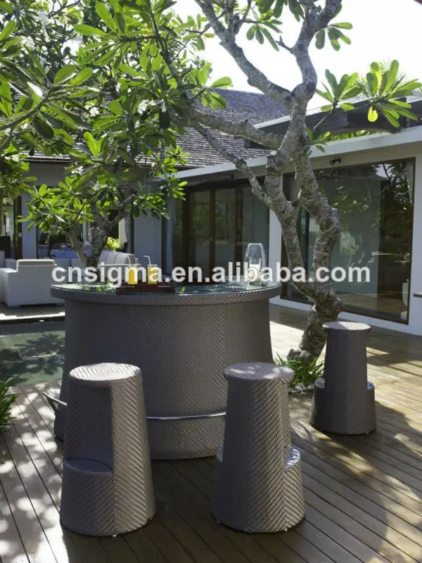 Новый дизайн садовая мебель из ротанга дешево|outdoor bar set|garden furniture rattanfurniture rattan |