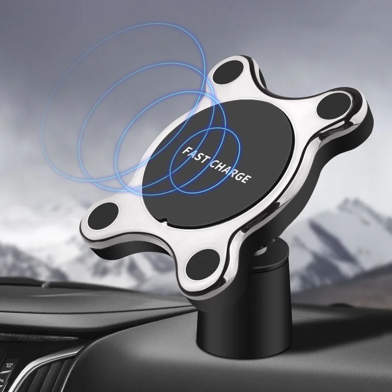Автомобильное беспроводное зарядное устройство Qi 360 градусов для iPhone XR XS X 8 8Plus