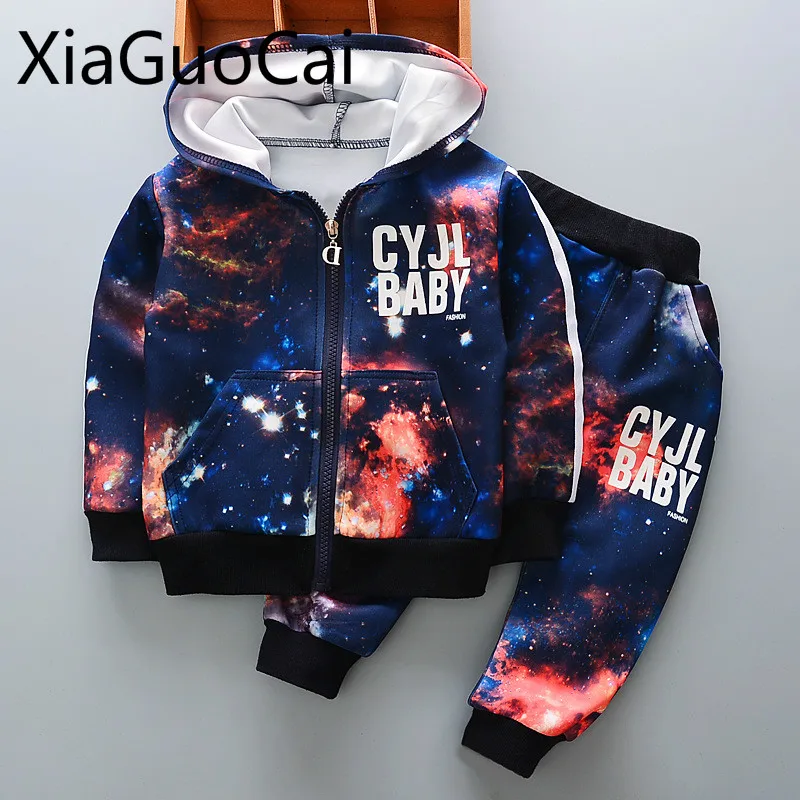 Boys Outfits 2018 Children's Sweatshirts Boy's Suit Two-piece Suits Kids Korean Pants Toddler Clothing Sets |