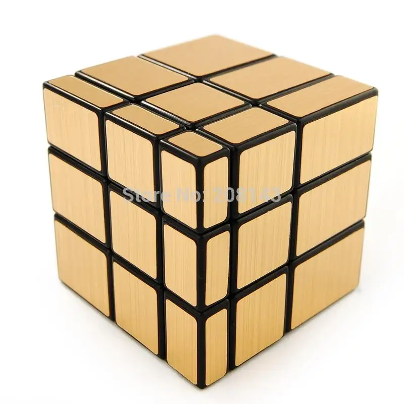 Shengshou 3x3x3 Зеркало Пластиковые Magic Cube Золотой и Серебряный Извилистые Puzzle