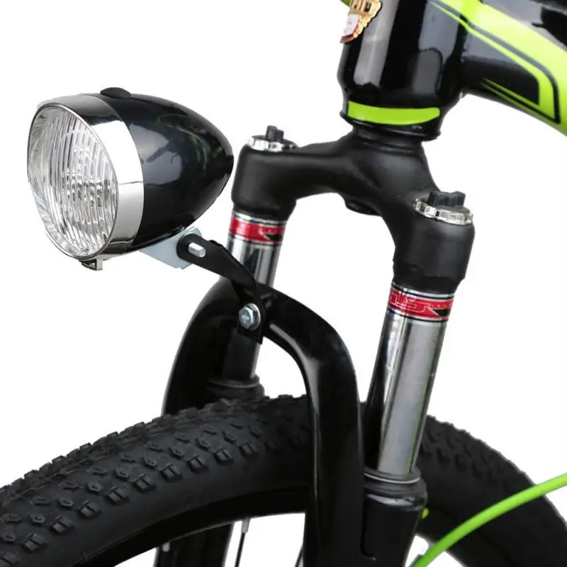 2017 Retro Bicycle Bike 3 LED Front Light Headlight Vintage Flashlight LampHot Sale | Спорт и развлечения