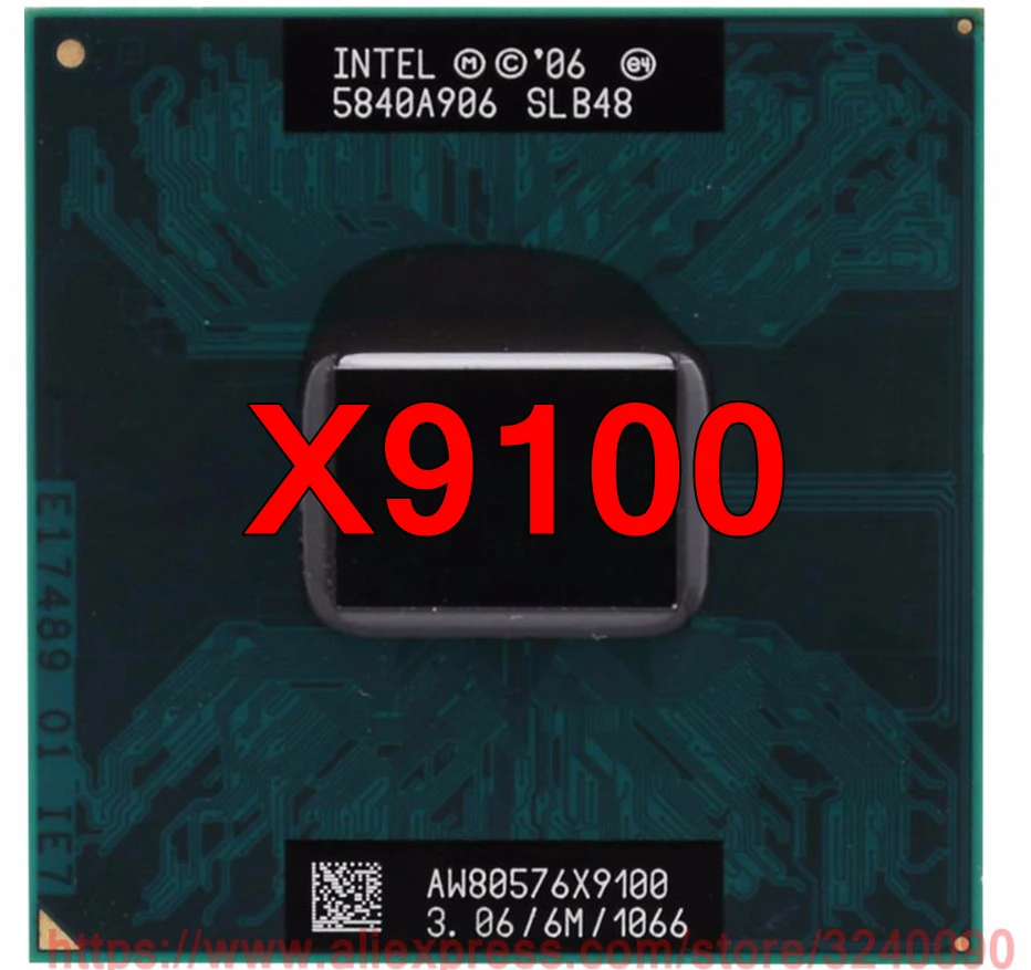Оригинальный процессор для ноутбука lntel Core X9100 CPU 6 M Cache 3 06 ГГц 1066 МГц FSB