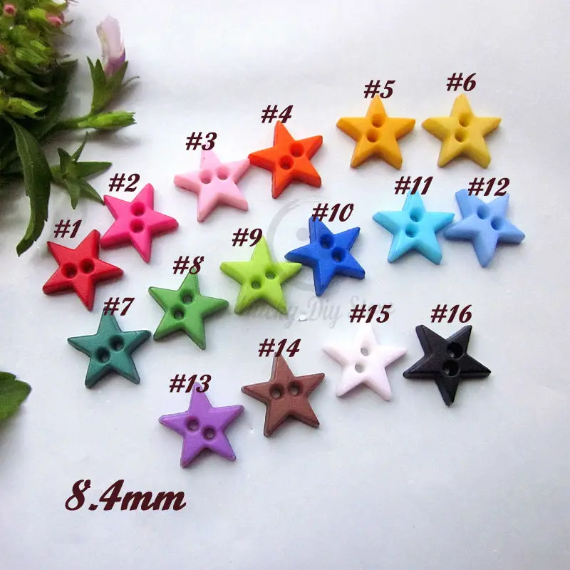 144 шт. разноцветные маленькие пуговицы со звездочками 8 4 мм|little buttons|mini buttonssmall buttons