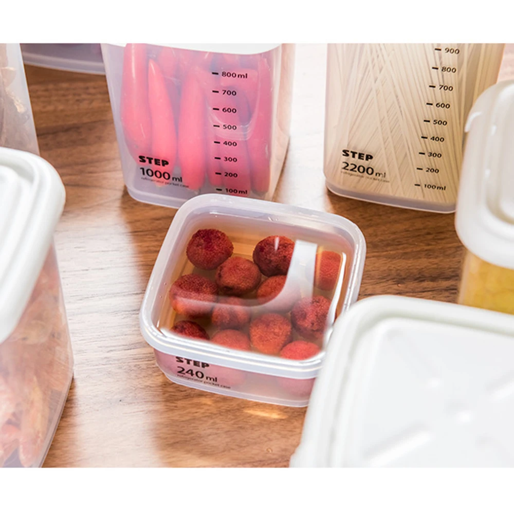 Plastic Sealed Cans Kitchen Storage Box Transparent Food Canister Keep Fresh New Clear Container Organization Tool
