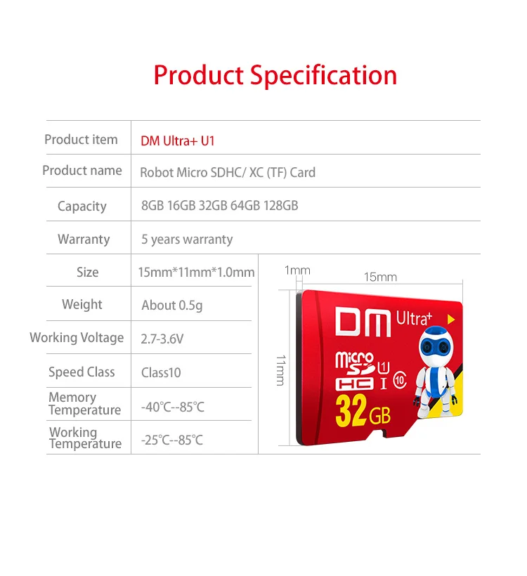 Микро SD карты Micro SDHC карта памяти на 16 GB TF высокоскоростная карта U1 полный спектр Емкость