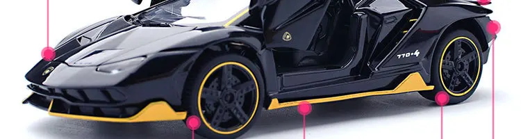 Литой спортивный автомобиль 1:32 модель моделирования металлический автомобиль сплав автомобили с подсветкой звуковые транспортные средства вытяните назад игрушки подарки для детей