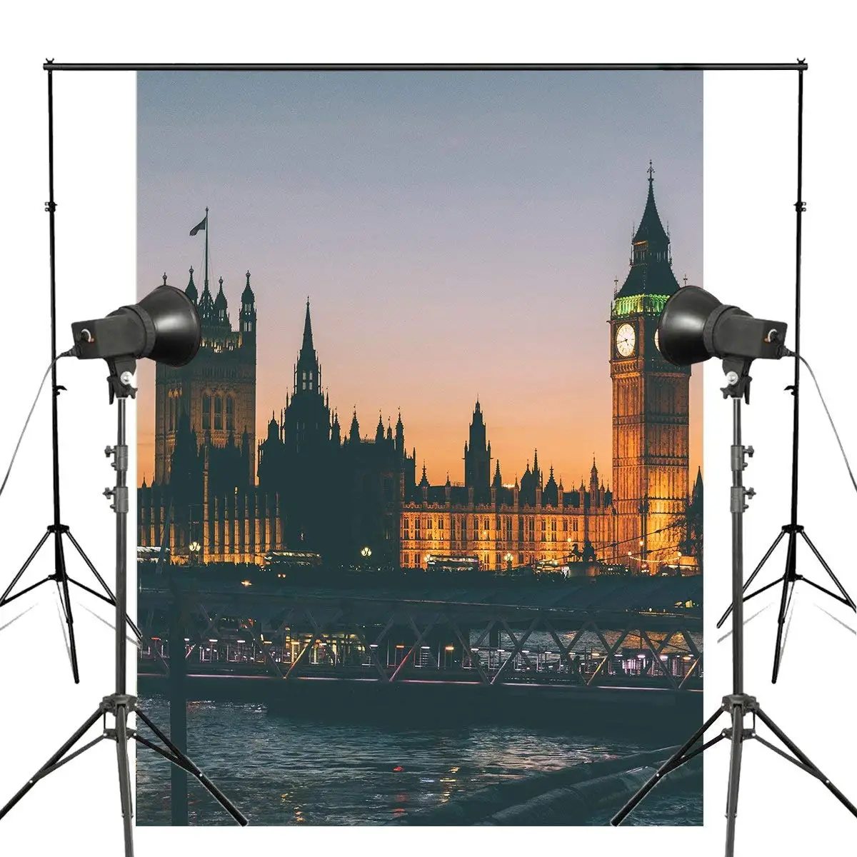 

150x210cm Night View Big Ben Photo Background Westminster Palace Backdrop European theme Photography Studio Backdrop Props Wall
