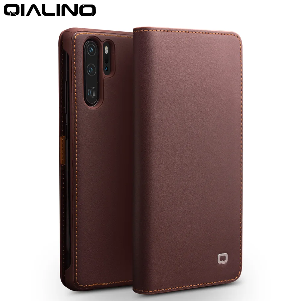 Роскошный чехол для телефона QIALINO из натуральной кожи Huawei P30 Pro Стильный тонкий
