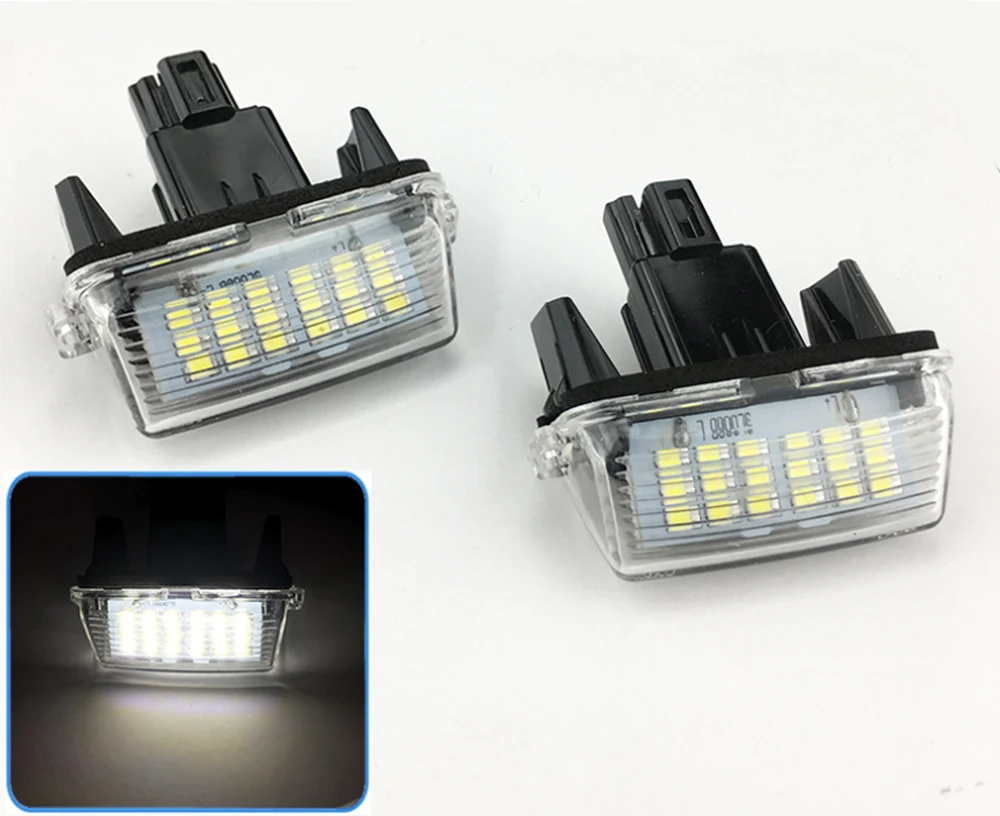 

2PCS 18LEDS 6500K Number Licence Plate Lights For Toyota Yaris 2012~present For Camry 2013-2014