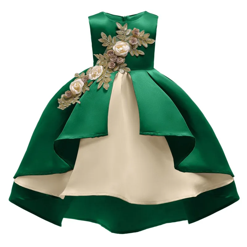 2018 New Summer Baby Girls Dress Children applique Wedding elegant Dresses Kids Party Prom 3-10 Yrs | Детская одежда и обувь