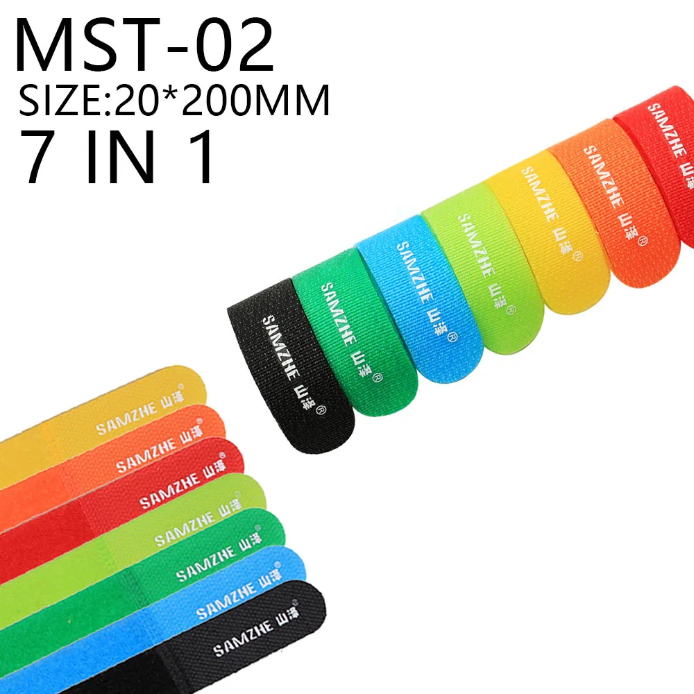 MST-02(20x200mm) SAMZHE нейлоновые кабельные стяжки Winder Ethernet наушники мышь мобильный телефон кабельные стяжки многоразовые крепления провода Организатор Галстуки - Цвет: MST-02(20x200mm)