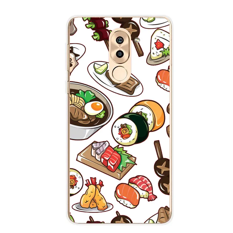 Huawei honor 6x Case Silicon Rich food Painting Soft TPU Back Cover for Phone fitted shell |
