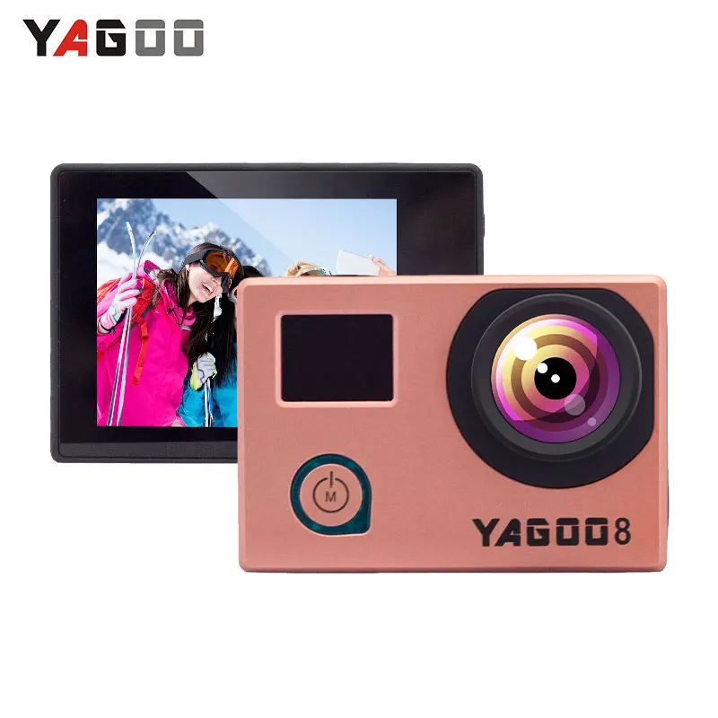 Yagoo8 двойной экран 2.0 &quotЖК дисплей 4 К действие Камера Wi Fi Full HD 1080 P 24fps мини шлем Go Cam
