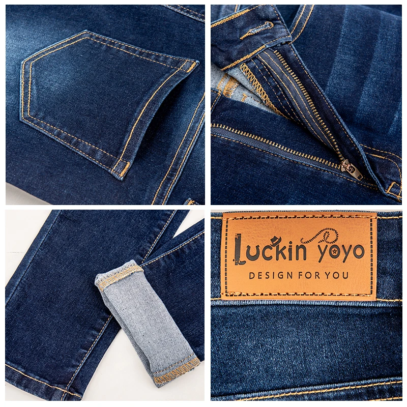 Luckinyoyo джинсы стрейч женские джинсы женские с высокой талией джинсы высокая талия большого размера женские 5XL 6XL на резинке брюки джинсы на высокой талии джинсы женские джинсы узкие для полных женщин