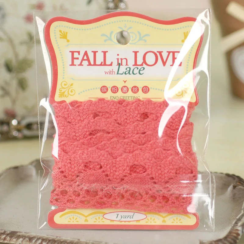 1 ярд Хлопок Кружева Пакет для скрапбукинга украшения розовый синий бежевый