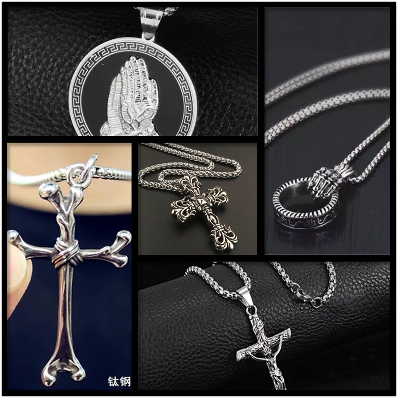 Мужское винтажное ожерелье из нержавеющей стали с подвеской в стиле панк якорь