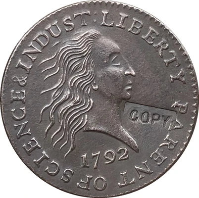 Оптовая продажа 1792 один цент Монета КОПИЯ 100% Копер производство посеребренный|coin