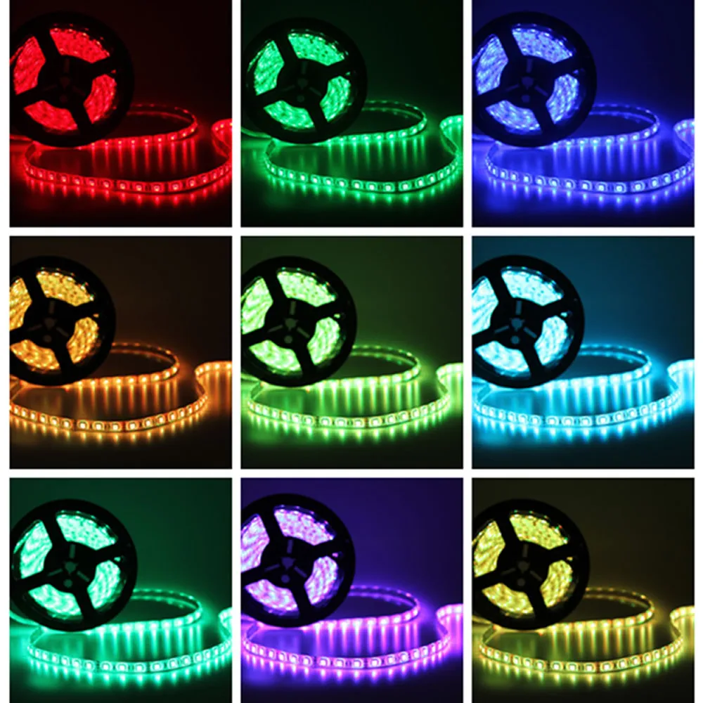 SMD RGB Светодиодная лента 5050 2835 5 м 10 лампа светодиоды Диодная гибкий 44key контроллер