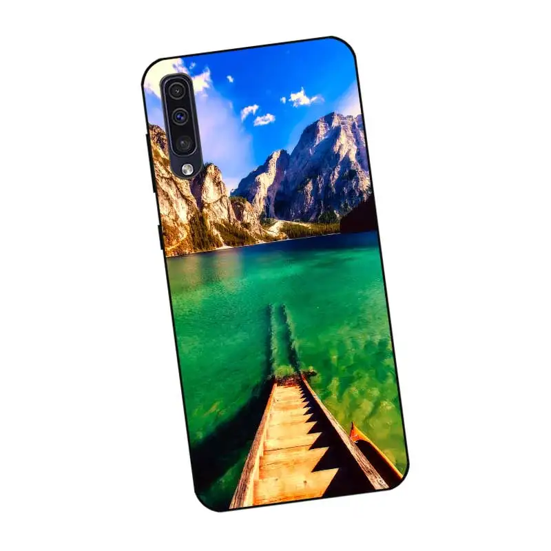 P138 Natural Black Silicone Case For Samsung Galaxy A6 A7 A8 A9 A10 A30 A40 A50 A60 A70 A80 A90 5G A20E Plus |