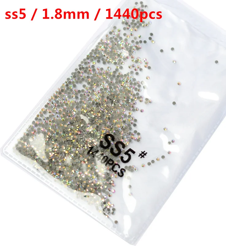 glue AB ss5 1440pcs 2019Newest~ 1440 шт./пакет ss3-ss8 Кристаллы Дизайн ногтей Стразы Украшения Стекло камни чистое Золотое Б ез исправлений стразы - Цвет: glue AB ss5 1440pcs