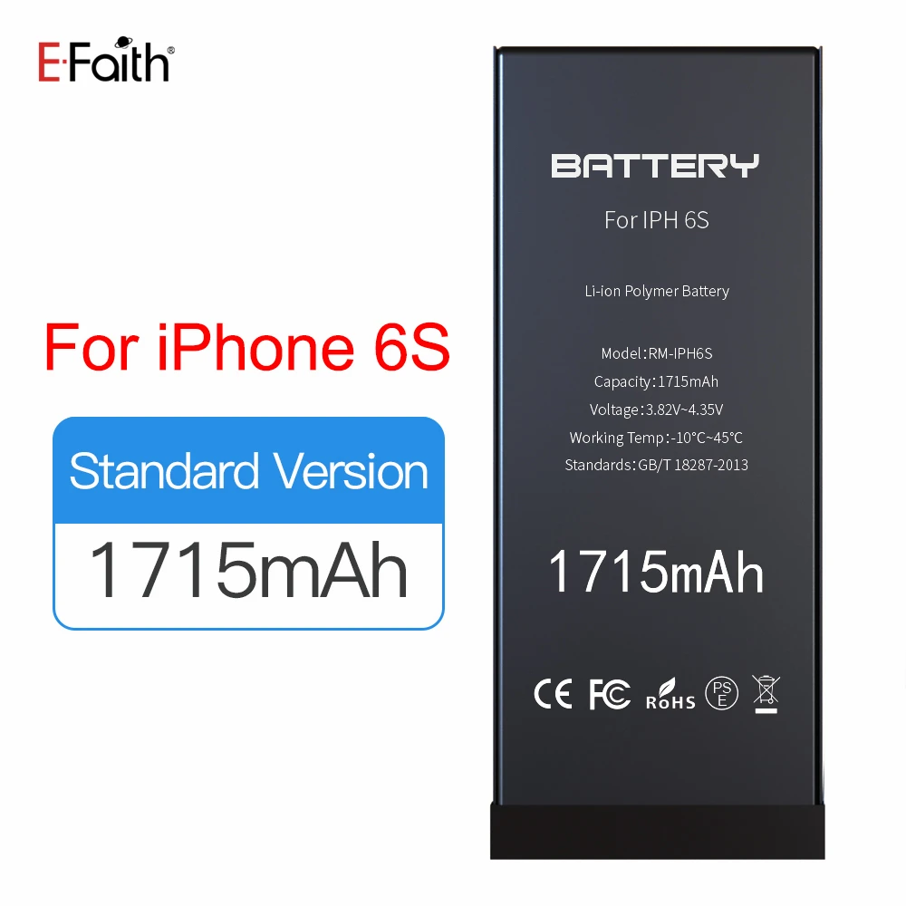 50 шт. Высококачественный встроенный литиевый аккумулятор E Faith для iPhone 6S сменный