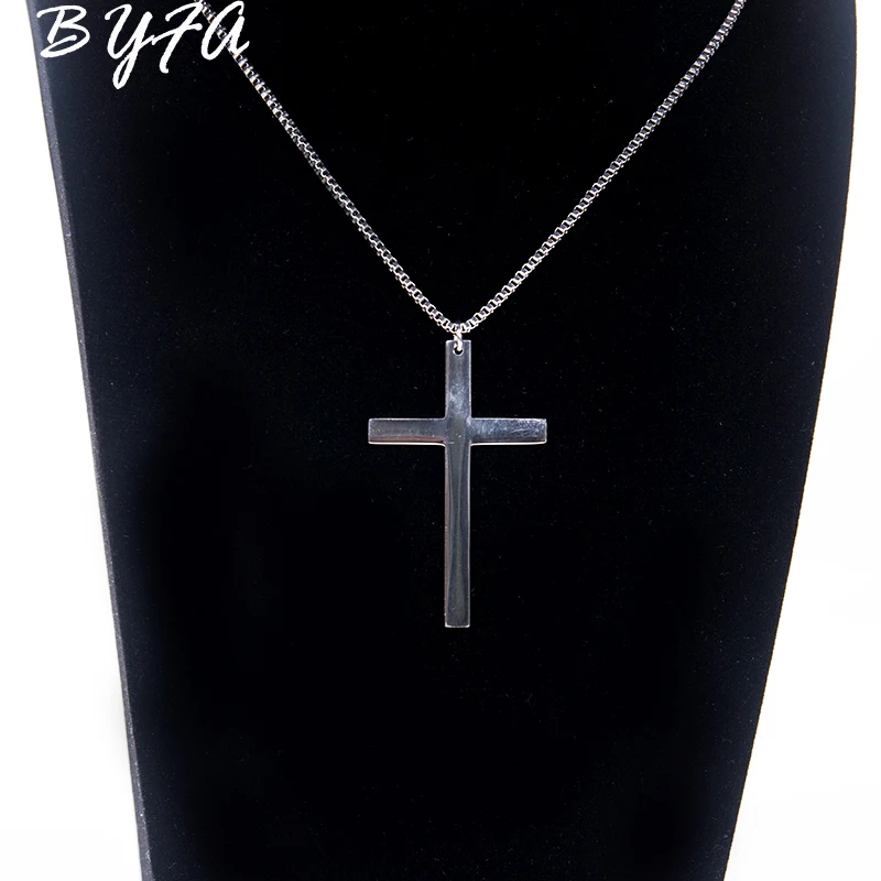 1pc Trendy Simple Cross Pendant Necklace Women Girl Kids Mini Charm Silvery Color Jewelry Crucifix Christian Ornaments|Цепочки| |