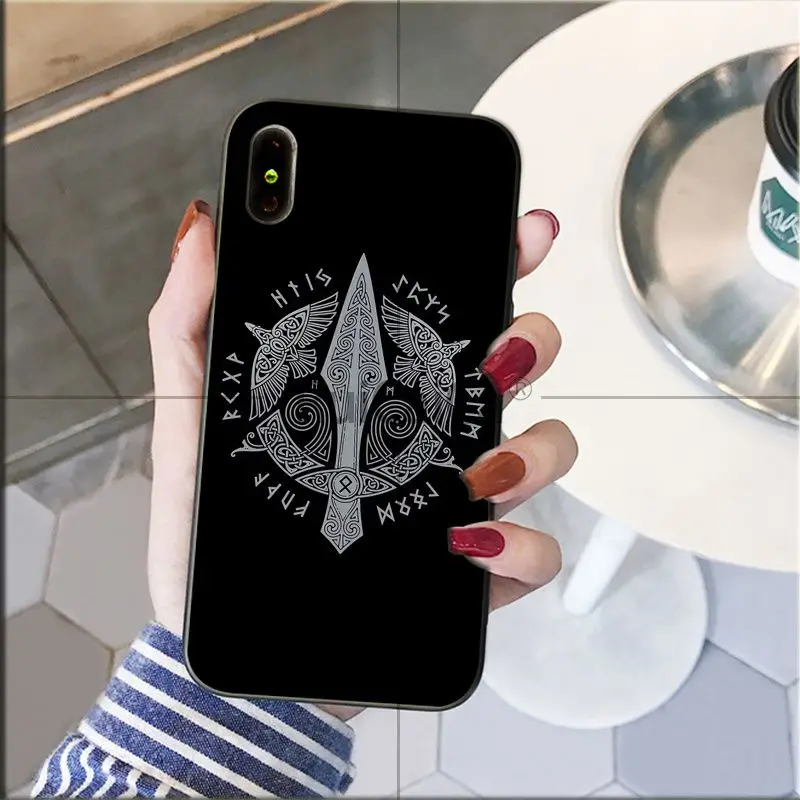 Ruicaica Viking Vegvisir Odin скандинавский ТПУ мягкий силиконовый черный чехол для телефона