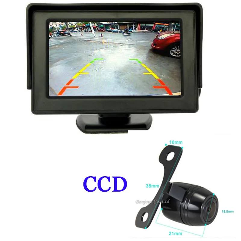 Лучшая цена Система помощи при парковке Для Автомобиля 4 3 &quotдюймов зеркало